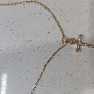 10kChain 14kCross Real Diamond Cross